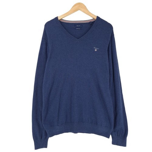 Gant pull col bleu coton - col, v