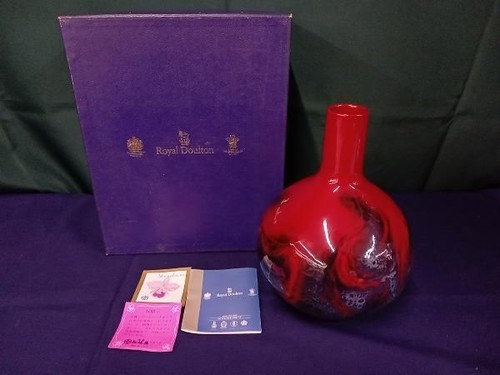 Vase royal doulton rouge fleur - vase,