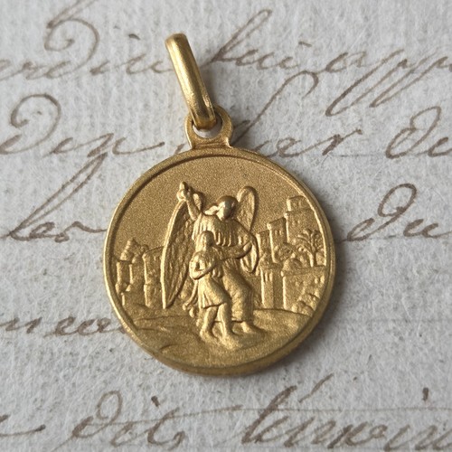 Médaille ange plaqué - ange, or