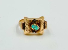 Victorien Noir Opale Bague or