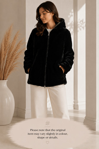 Veste courte zippée noire - , en