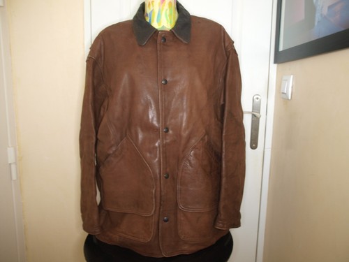 Veste schott vintage cuir - veste, 80's