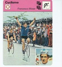 cyclisme TDF  CARTE "   FRANCESCO   MOSER" champion du Monde sur route  1977