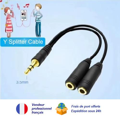 Câble audio jack 5mm - câble,
