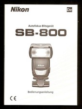 Nikon SB-800 Bedienungsanleitung - Deutsch