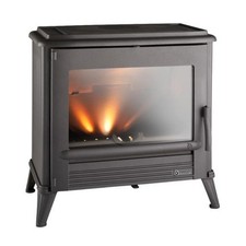invicta poêle à bois fonte modena anthracite 9175-44 moderna