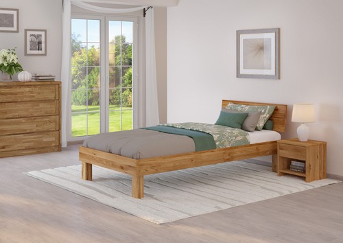 Lit simple bois massif - lit, en