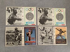 ESSO 4 anciens stickers olympics vintage autocollant automobile auto moto huile