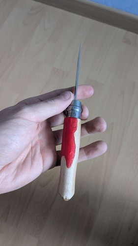 Opinel inox manche - manche, rouge