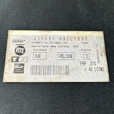 TICKET BILLET CONCERT - JOHNNY