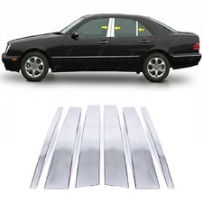 Garniture de Pilier Porte Chromé 6 pcs pour MERCEDES W210 E-CLASS 1995 à 2002