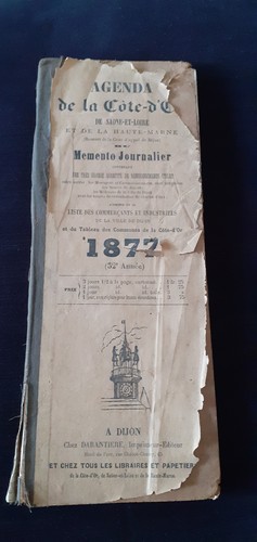 Agenda 1877 cote 21 dijon - 1877, d'or