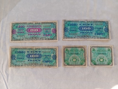 Billets 1944 francs france 2 - billets,