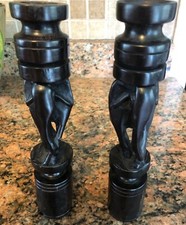 Pair of (2) Vintage Ebony Wood