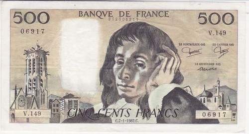 500 francs pascal 1982 - 500,