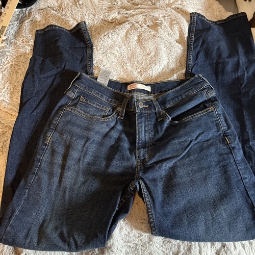 Dark wash straight leg jeans - dark,