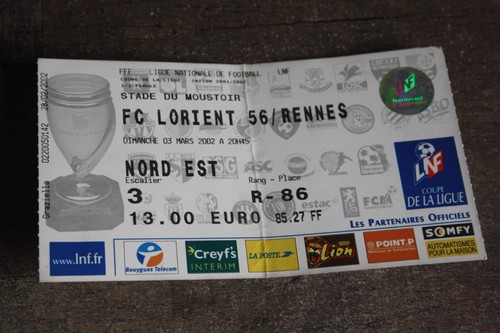 Ticket lorient v rennes - ticket,