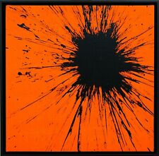 Orange Fluo - Julian T - Tableau Original - Impact Orange Fluo - 50X50 CM