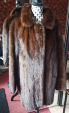 Veste longue en vison d'élevage véritable, T38/40