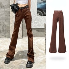 Femme Patte D’Éléphant Pantalon Extra Slim Jean Évasé Taille Haute