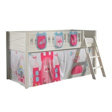 Lit Enfant Tente & 3 Pochettes "Scott Princesse" 90x200cm Blanc