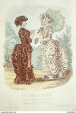 Gravure Mode illustree 1883 #