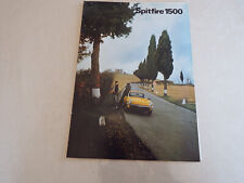 Spitfire 1500  Brochure de Vente  1977 + Fiche Technique TRIUMPH