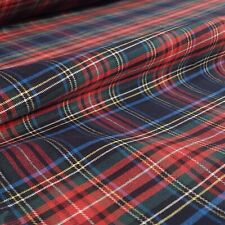 Tissu Écossais En Viscose Élastique Tartan À Carreaux