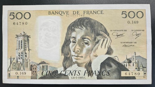 500 francs 1983 o 169 - 500, 6-1-