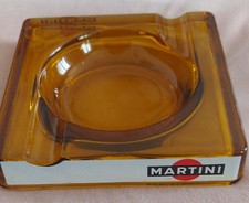 Cendrier Martini Verre Ambré