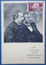 France, carte premier jour n°1033, frères Lumière, oblitération de Lyon, 1955