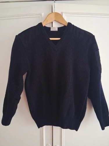 French navy wool sweater - french, saint