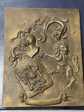 Plaque Bas Relief En Bronze