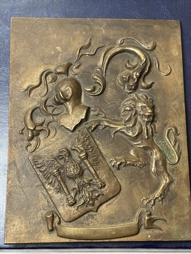 Plaque bas relief - en, bronze