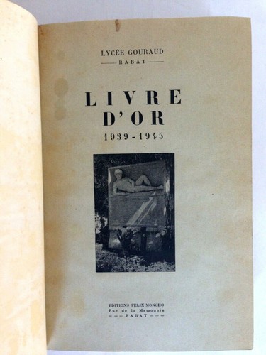 Lycée gouraud rabat livre - gouraud,