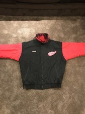 Rare Vintage 1990's Detroit Red Wings Columbia Reversible Winter Jacket Coat L