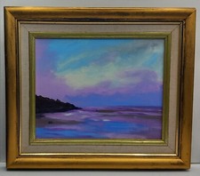 MARINE huile  " Parme Plage  "   ARTISTE réf drouot artprice akoun