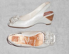 DORKING escarpins sandales cuir gris P 36 TBE