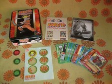 Lot NARUTO 57 CARTES A JOUER + BOÎTE en MÉTAL Trading Card Game Box Collection