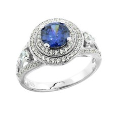 Argent Sterling Halo Bague