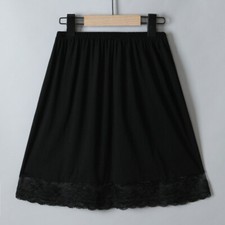 Femmes Dentelle Modal Jupon Demi Combinaisons Jupe sous-Jupe Sous Robe Souple