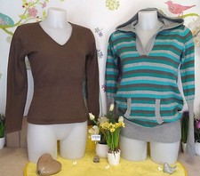 Lot vêtements occasion femme : Haut " Ruedo ", Pull " Kiabi " - T : 40 *