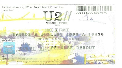 Rare concert ticket u2 - rare,