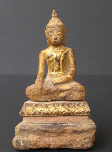 Antique bouddha bois - en,