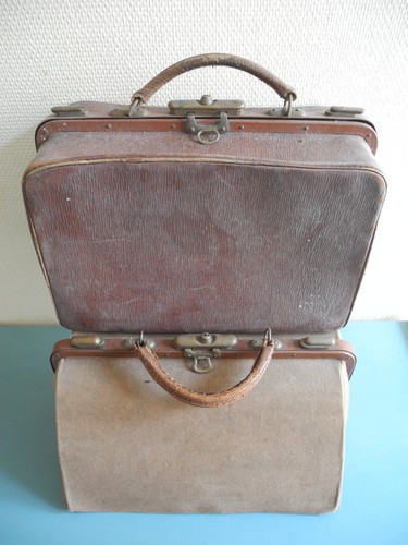 Anciens sacs cuir tissu - sacs,