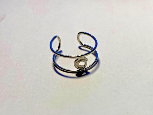 Bague pied rhodium - pied,