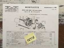Motobécane Motoconfort moyeu Prior parts list catalogue mobylette 1971
