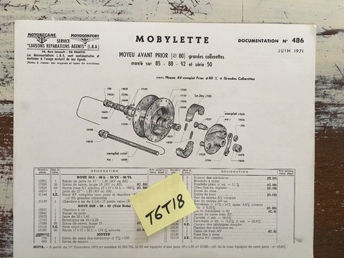 Motobécane motoconfort moyeu - motoconfort,