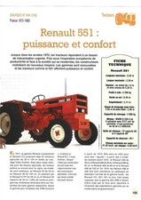 TRACTEUR RENAULT 551 Puissance