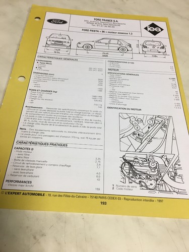 Fiche technique automobile